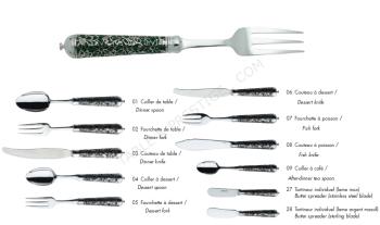 Dessert knife in sterling silver - Ercuis